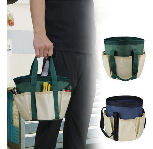 Bolsa De Herramientas De Jardín Durable Con Bolsillos Azul