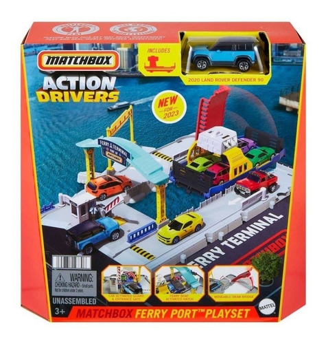 Matchbox Pista De Juguete De Acción Puerto De Ferry Mattel