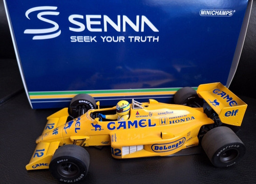 F1 Mclaren Mp4/5b, Lotus 97t Mônaco Ayrton Senna 1/18 Amarelo