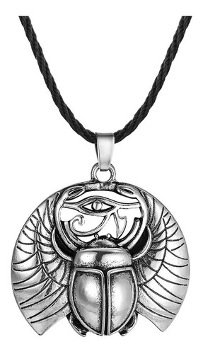 Collar Dije Escarabajo Egipcio Protección Ojo De Horus 
