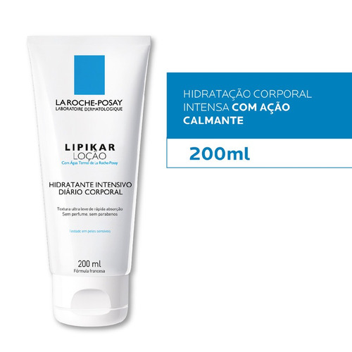 Loción corporal hidratante Lipikar, 200 ml, fragancia La Roche-Posay, sin perfume, tipo de embalaje: tubo