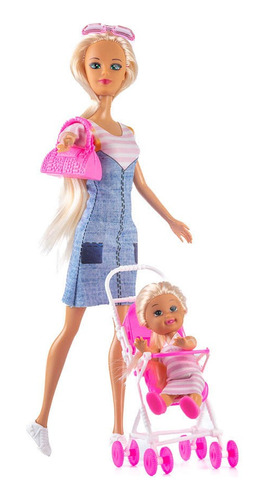 Muñeca Bonnie Pink Con Su Hermanita De Paseo