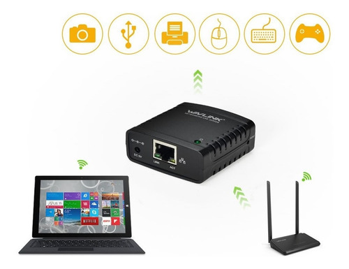 Servidor De Impressão Wavlink - Usb 2.0 Network Lpr