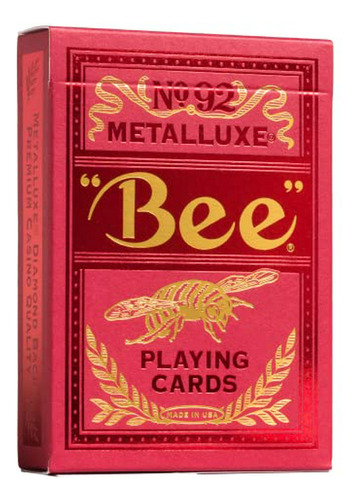 Bee Metalluxe - Juego De Cartas Con Diseño De Diamante, Colo