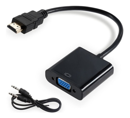 Adaptador De  Hdmi A Vga Con Audio 3.5mm