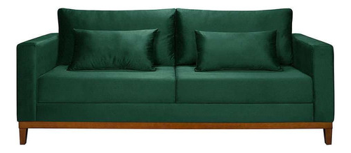 Sofá 3 Lugares Bahamas Suede Verde 230 Cm