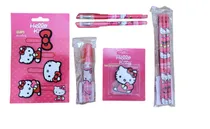 Comprar Kit De Papelería Hello Kitty - Clips Goma Plumas Lápices -