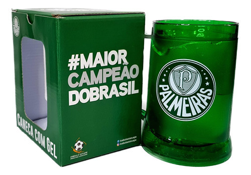 Caneca Do Palmeiras Gel Congelante Presente Para Palmeirense Cor Verde