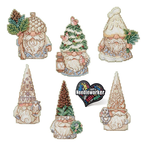 Jim Shore Woodland Santa Gnomes (), Juego De 6 Adornos De P.