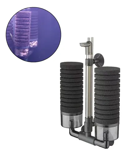 Filtro Interno Duplo Bio Espuma Com Mídia Wfish Wf-229a