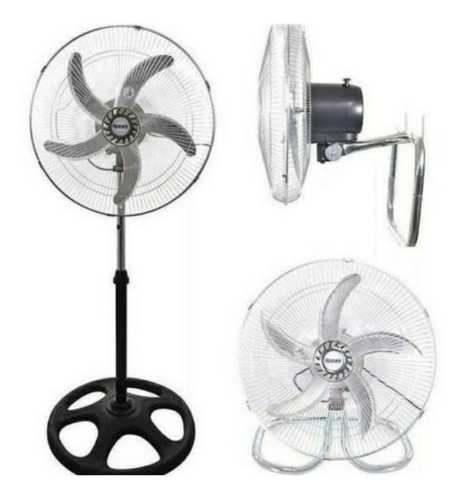 Set De 2 Ventiladores Pedestal Con Aspa Metálica 18¨ 3 En 1 Cantidad De Aspas 5 Color De La Estructura Metal Diámetro 18 Cm