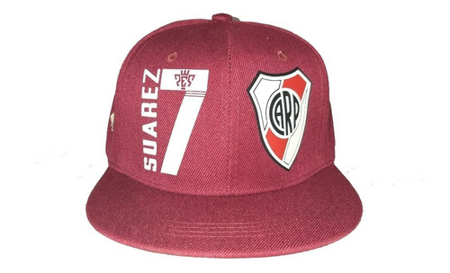 Gorra Plana Bordo Suarez #7  River Plate 