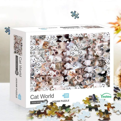 Rompecabezas 1000 Piezas Puzzle Mundo Gatos Cuadro Mascotas