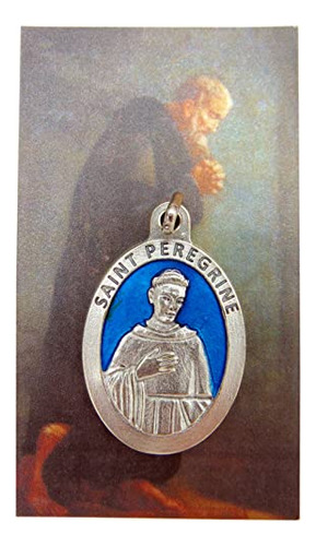 Conjunto De Medallas De San Peregrino Con Medallón Del Santo