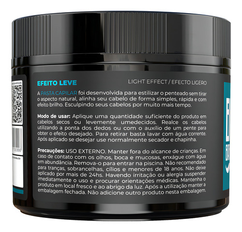 Pasta Capilar Big Barber 150g Level 1 Efeito Leve Profissional