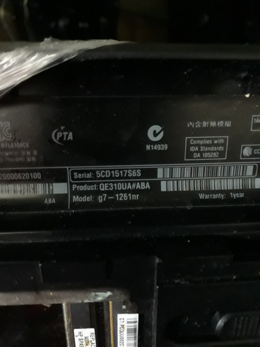 Repuestos Para Laptop Hp Pavilion G7-1261nr Somos Tienda