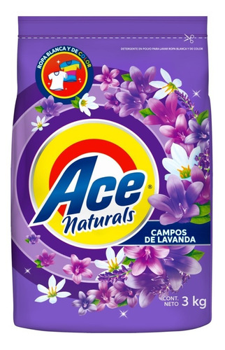 Detergente En Polvo Ace Naturals Lavanda 3000gr