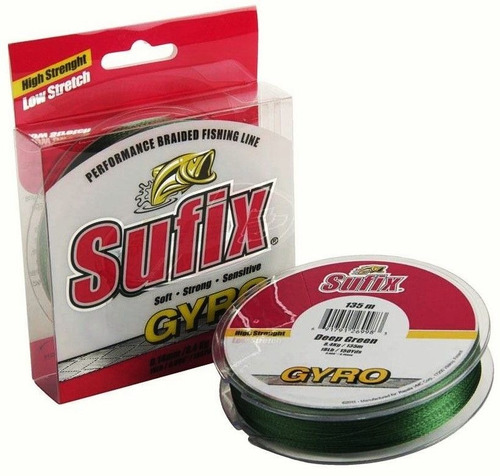 Sufix Linea Trenzada Gyrobraid 37lbs. Dia. .30 Mm Verde 110y