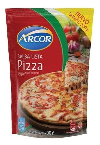 Salsa pizza Arcor sin TACC en doypack 200 g