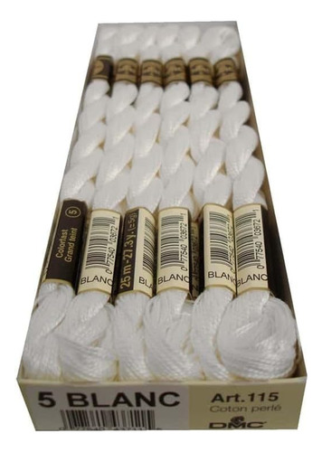 Pearl Cotton Skein - Size 5 - White (12 Skeins)