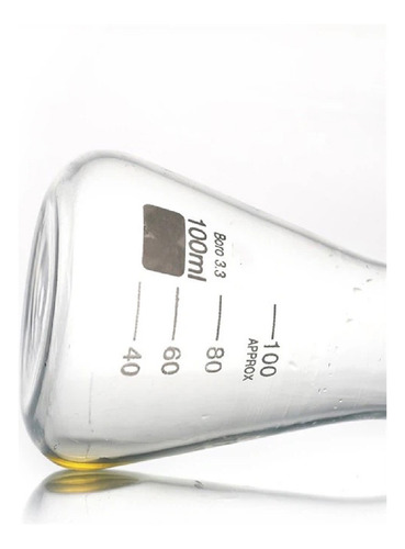 Erlenmeyer Vidrio 25ml Graduado Borosilicato 3,3