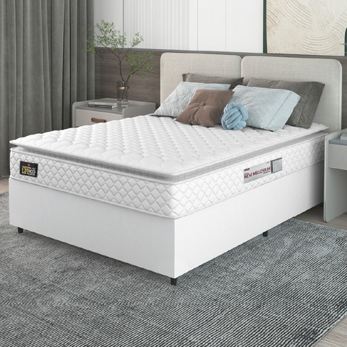 Cama Box Casal Queen Colchão Espuma D33 New Millenium Hellen