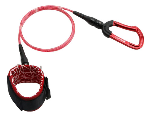 Freediving Lanyard Pulsera De Buceo De Acero Inoxidable Rojo