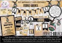 Comprar Kit Imprimible Candy Bar Fernet Branca 100% Editable