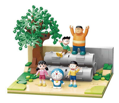 Set Doraemon Nobita Shizuka Takeshi Suneo Bloques Armables