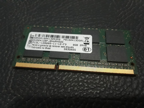 Imagem 1 de 2 de Memória Ram Color Verde 8gb 1x8gb Smart Sh5641g8fj8nwrnsqg