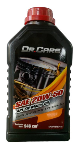 Aceite Sae 20w50 Mineral Dr Care