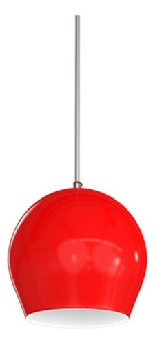 Pendente Ball 10,5cm Inove Cor Vermelho/branco 110v / 220