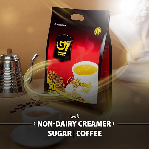 Café 3en1 Con Crema 50 Sobres G7 Coffee - Trung Nguyen
