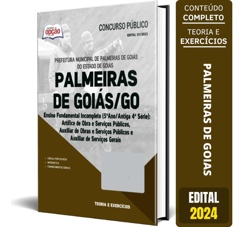 Apostila Prefeitura Palmeiras Goiás Go 2024 Ensino