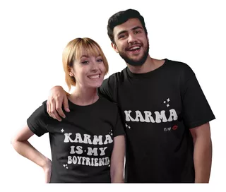 Kit 2 Camisetas Pretas Karma Is My Boyfriend