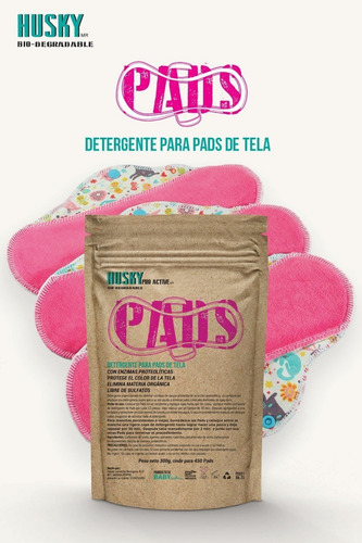 Husky Detergente Para Pads O Toallas Femeninas Ecológicas