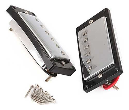 1 Juego De Pastillas Humbucker Cromadas Para Gibson Les Paul