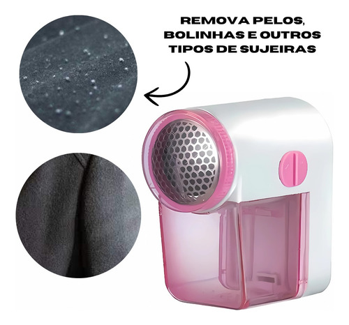 Papa Bolinhas Com Deposito De Plastico E Escova Pilha Rosa
