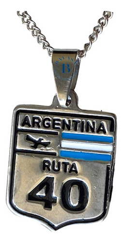 Dije Ruta 40 Argentina Aventura Viajar De Acero Quirúrgico