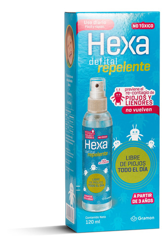 Hexa Defital Repelente Capilar Para Piojos Liendres 120 Ml 