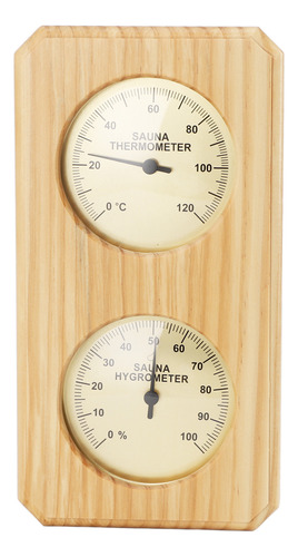 Higrotermógrafo Para Sauna, Placa Dorada De Madera De 0 A 12