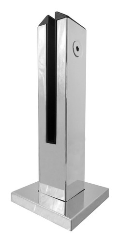 Coluna Torre Inox Polido 21 Cm P/ Guarda Corpo Vidro