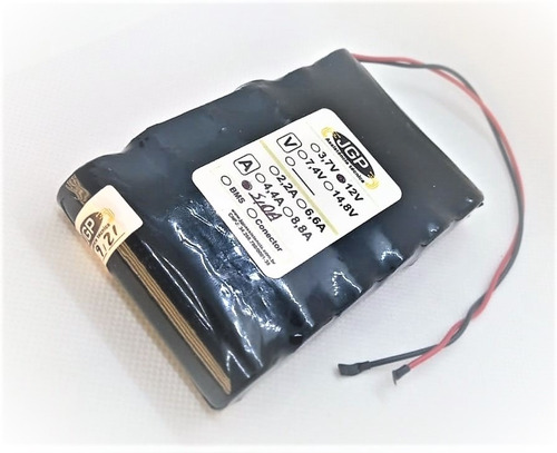Bateria Li-ion 18650 12v 5000mah 5ah C/ Bms E Carregador