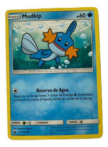 Mudkip Carta Pokémon Original Tcg Español (Usado)