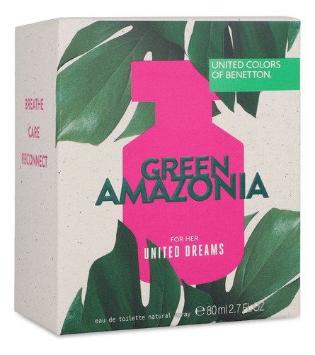 Benetton Green Amazonia 80ml Edt Spray - Dama