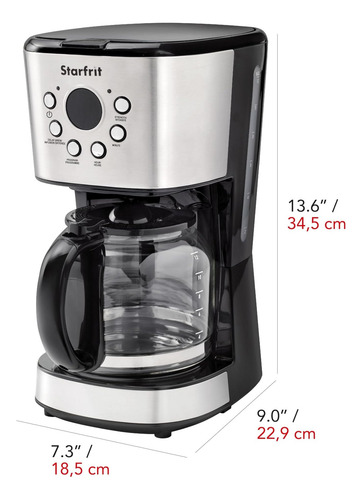 Cafetera De Goteo Programable Starfrit 12 Tazas Pantalla Lcf