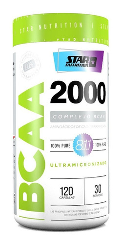 Bcaa 2000 120 Caps.star Nutrition Amino Igual A Universal-lp