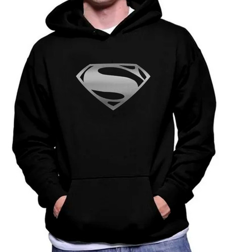 Imagen 1 de 3 de Poleron Estampado Super Man Plateado