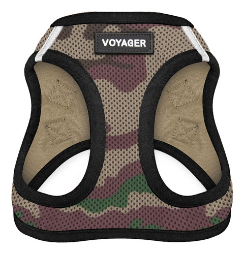 Pechera Con Arnes Para Mascotas Color Militar Tamaño Median