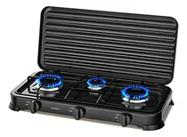 Comprar Anafe Cocinilla Cocina A Gas Decakila Tres Hornallas Con Tap Color Negro